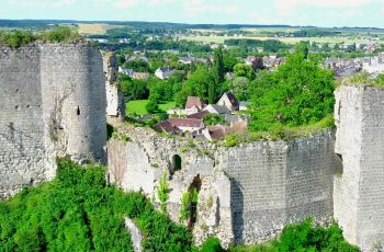 Vue aérienne de Montoire sur le Loir